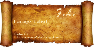 Faragó Lehel névjegykártya